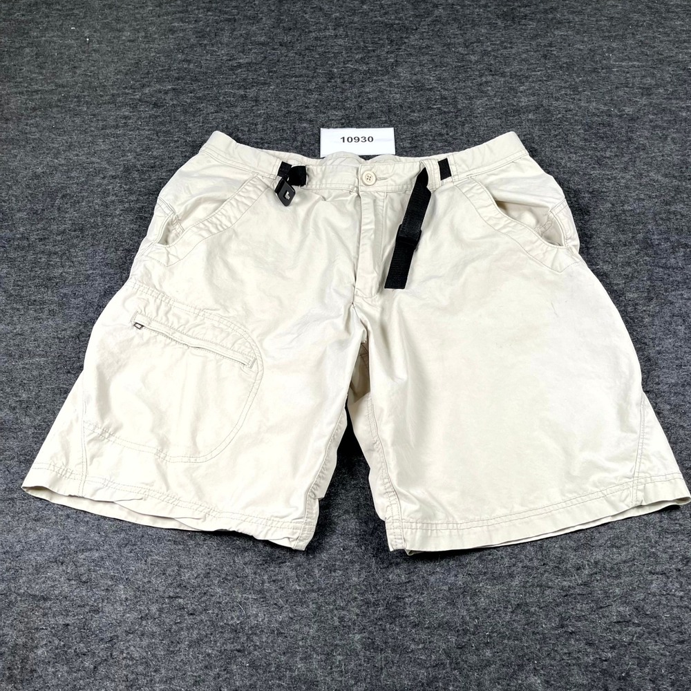 G&M Cargo Shorts Mens 36 Beige Cotton Belted Flat Front Outdoor Hiking Casual